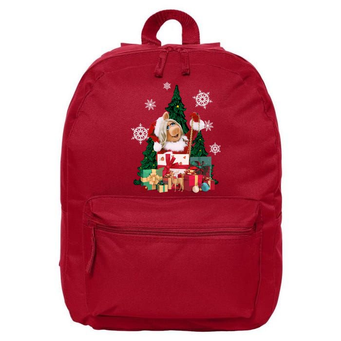 Miss Piggy Around The Christmas Tree Miss Piggy Christmas Tree 16 in Basic Backpack