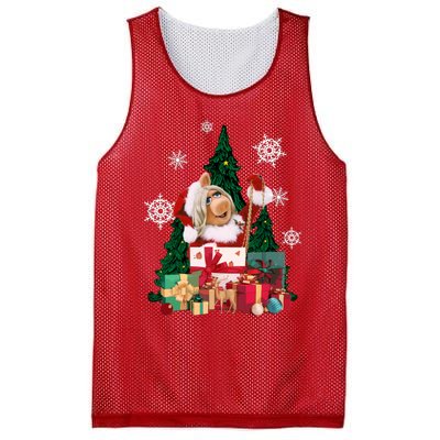 Miss Piggy Around The Christmas Tree Miss Piggy Christmas Tree Mesh Reversible Basketball Jersey Tank