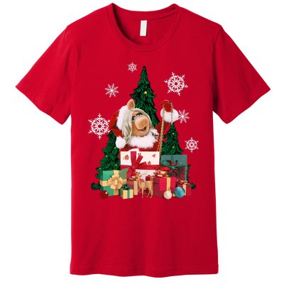 Miss Piggy Around The Christmas Tree Miss Piggy Christmas Tree Premium T-Shirt