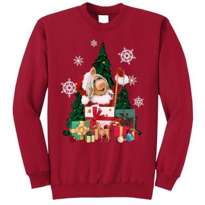 Miss Piggy Around The Christmas Tree Miss Piggy Christmas Tree Tall Sweatshirt