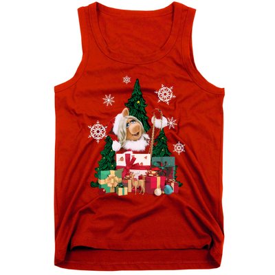 Miss Piggy Around The Christmas Tree Miss Piggy Christmas Tree Tank Top