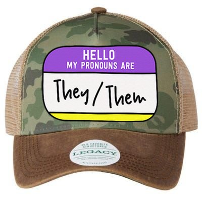 My Pronouns Are They Them Gender Pride Lgbt Legacy Tie Dye Trucker Hat