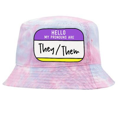 My Pronouns Are They Them Gender Pride Lgbt Tie-Dyed Bucket Hat