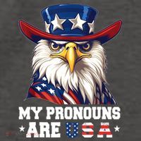 My Pronouns Are USA Funny Eagle 4th Of July American Vector Backpack