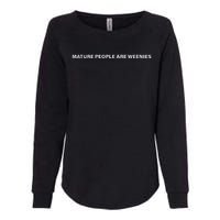 Mature People Are Weenies Womens California Wash Sweatshirt