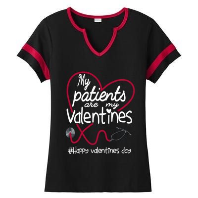 My Patients Are My Valentines Rn Nurse Valentine's Day Great Gift Ladies Halftime Notch Neck Tee