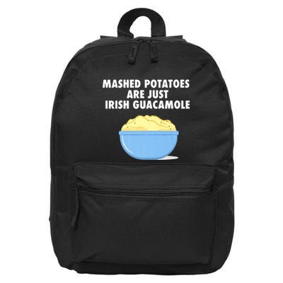 Mashed Potatoes Are Just Irish Guacamole Funny Food 16 in Basic Backpack