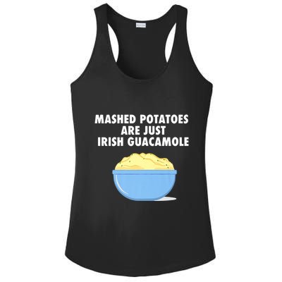 Mashed Potatoes Are Just Irish Guacamole Funny Food Ladies PosiCharge Competitor Racerback Tank