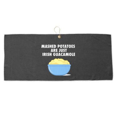 Mashed Potatoes Are Just Irish Guacamole Funny Food Large Microfiber Waffle Golf Towel