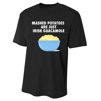 Mashed Potatoes Are Just Irish Guacamole Funny Food Performance Sprint T-Shirt