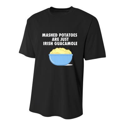 Mashed Potatoes Are Just Irish Guacamole Funny Food Youth Performance Sprint T-Shirt