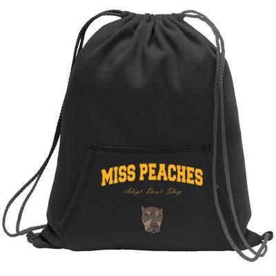 Miss Peaches Adopt Don’T Shop Sweatshirt Cinch Pack Bag