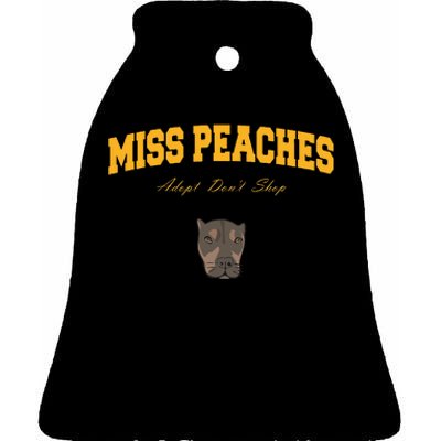 Miss Peaches Adopt Don’T Shop Ceramic Bell Ornament