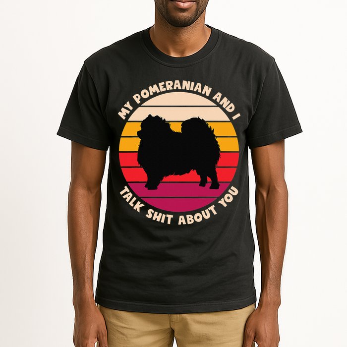 My Pomeranian and I Talk Shit About You Funny Dog Pomeranian Tall T-Shirt