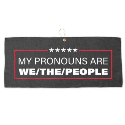 My Pronouns Are We The People Large Microfiber Waffle Golf Towel