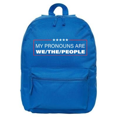 My Pronouns Are We The People 16 in Basic Backpack