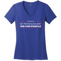 My Pronouns Are We The People Women's V-Neck T-Shirt