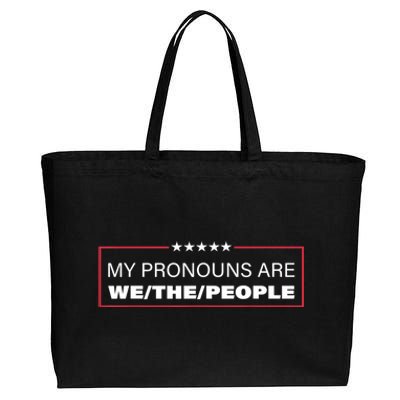 My Pronouns Are We The People Cotton Canvas Jumbo Tote