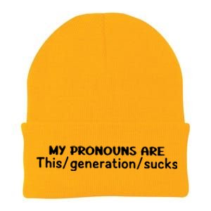 My Pronouns Are This Generation Sucks Knit Cap Winter Beanie