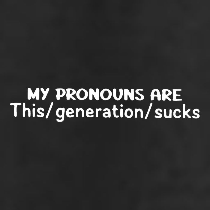 My Pronouns Are This Generation Sucks 7 Panel Mesh Trucker Snapback Hat