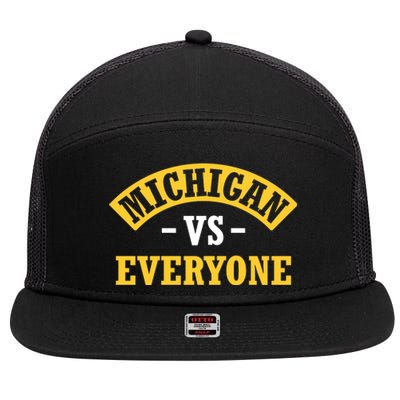 Michigan Pride Bold Statement Apparel Show Your Allegiance 7 Panel Mesh Trucker Snapback Hat