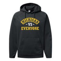 Michigan Pride Bold Statement Apparel Show Your Allegiance Performance Fleece Hoodie