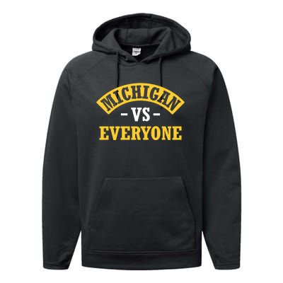 Michigan Pride Bold Statement Apparel Show Your Allegiance Performance Fleece Hoodie