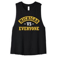 Michigan Pride Bold Statement Apparel Show Your Allegiance Women's Racerback Cropped Tank