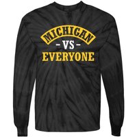 Michigan Pride Bold Statement Apparel Show Your Allegiance Tie-Dye Long Sleeve Shirt