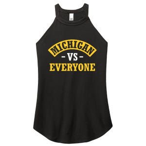 Michigan Pride Bold Statement Apparel Show Your Allegiance Women's Perfect Tri Rocker Tank