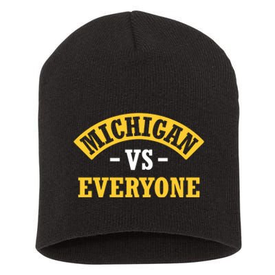 Michigan Pride Bold Statement Apparel Show Your Allegiance Short Acrylic Beanie