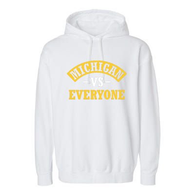 Michigan Pride Bold Statement Apparel Show Your Allegiance Garment-Dyed Fleece Hoodie