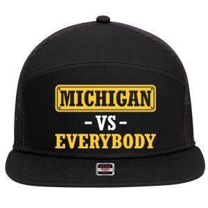 Michigan Pride Bold Statement Apparel For Sports Fans 7 Panel Mesh Trucker Snapback Hat