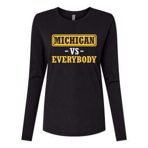 Michigan Pride Bold Statement Apparel For Sports Fans Womens Cotton Relaxed Long Sleeve T-Shirt