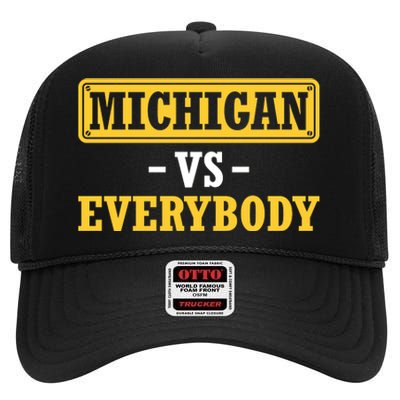 Michigan Pride Bold Statement Apparel For Sports Fans High Crown Mesh Back Trucker Hat