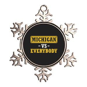 Michigan Pride Bold Statement Apparel For Sports Fans Metallic Star Ornament