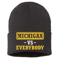 Michigan Pride Bold Statement Apparel For Sports Fans Sustainable Knit Beanie