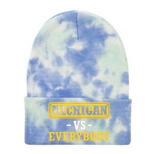 Michigan Pride Bold Statement Apparel For Sports Fans Tie Dye 12in Knit Beanie