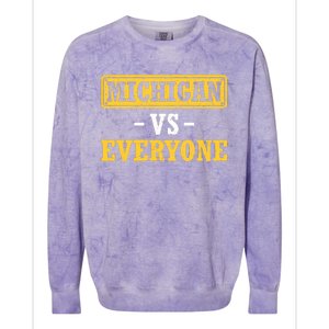 Michigan Pride Bold Statement Apparel: Show Your Allegiance Colorblast Crewneck Sweatshirt