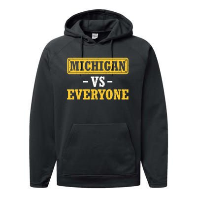 Michigan Pride Bold Statement Apparel: Show Your Allegiance Performance Fleece Hoodie