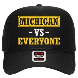 Michigan Pride Bold Statement Apparel: Show Your Allegiance High Crown Mesh Back Trucker Hat