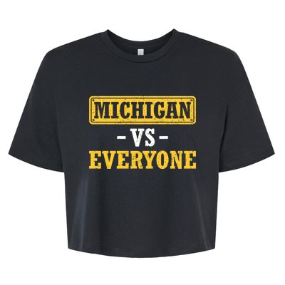 Michigan Pride Bold Statement Apparel: Show Your Allegiance Bella+Canvas Jersey Crop Tee