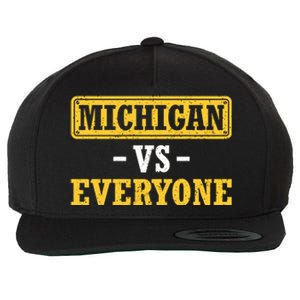 Michigan Pride Bold Statement Apparel: Show Your Allegiance Wool Snapback Cap