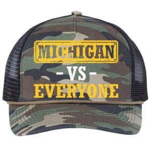 Michigan Pride Bold Statement Apparel: Show Your Allegiance Retro Rope Trucker Hat Cap