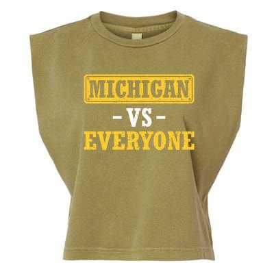 Michigan Pride Bold Statement Apparel: Show Your Allegiance Garment-Dyed Women's Muscle Tee