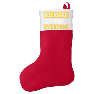 Michigan Pride Bold Statement Apparel: Show Your Allegiance Felt Holiday Christmas Stocking