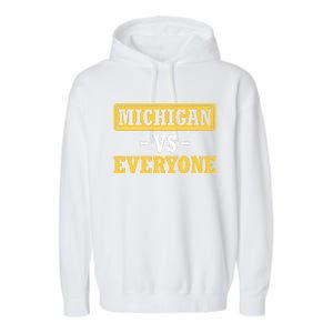 Michigan Pride Bold Statement Apparel: Show Your Allegiance Garment-Dyed Fleece Hoodie