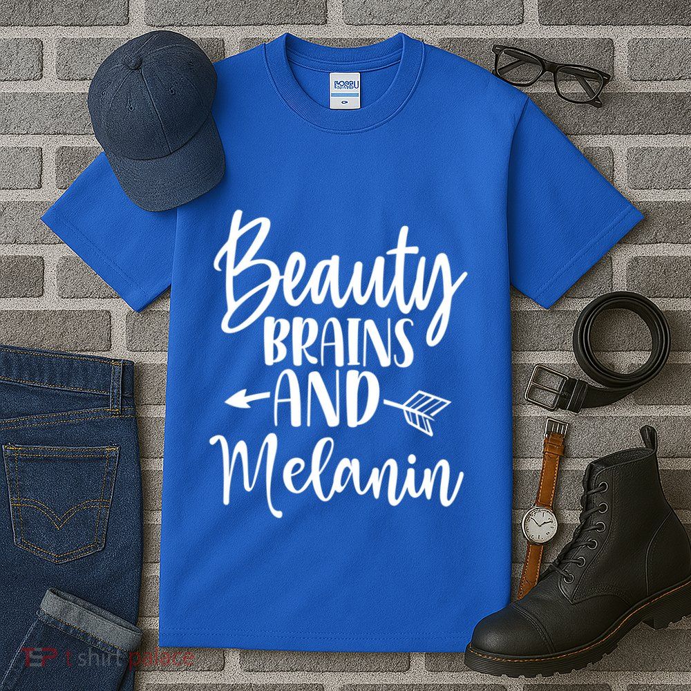 Melanin Poppin Black Magic Plus Size Black History Tee Gift Tall T-Shirt