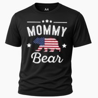 Mommy Patriotic Bear Flag Matching 4th Of July Funny Gift Cooling Performance Crew T-Shirt