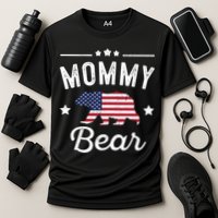 Mommy Patriotic Bear Flag Matching 4th Of July Funny Gift Cooling Performance Crew T-Shirt